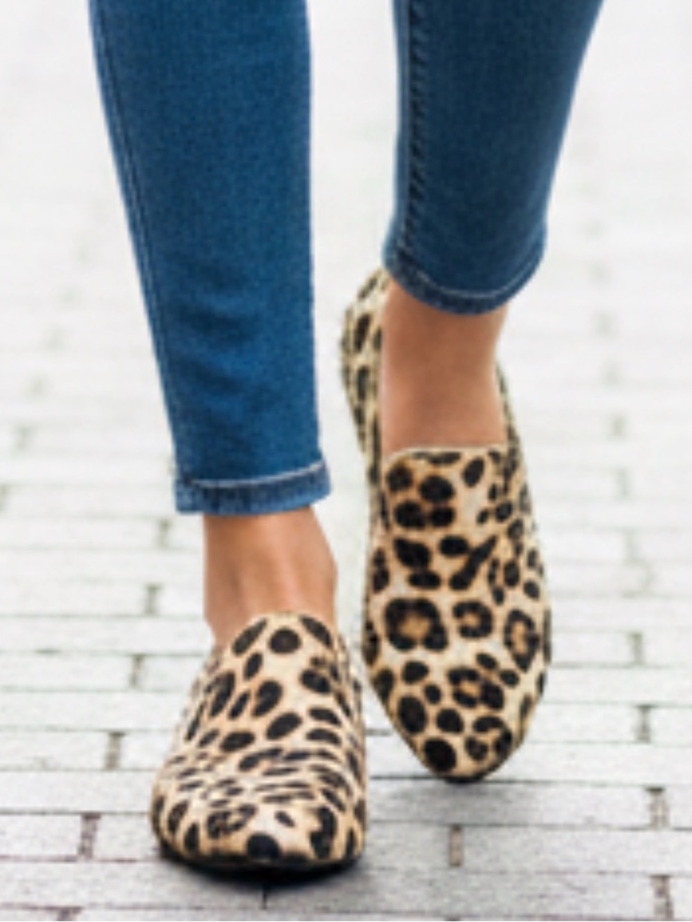 Like New Marc Fisher Velvet Leopard Flats - Size 9
